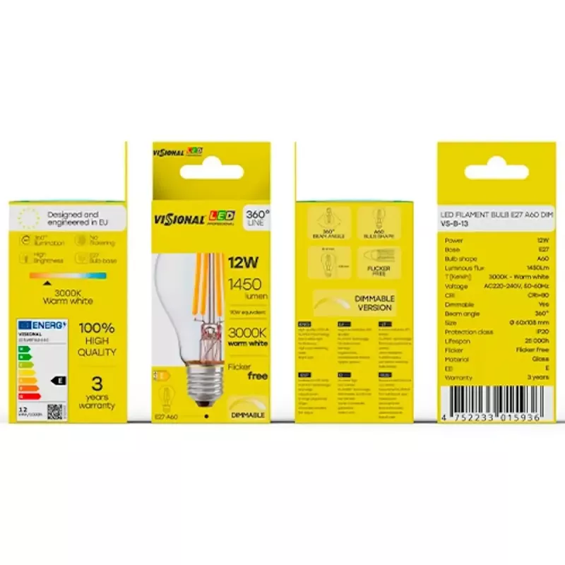 LED lemputė VISIONAL VS-B-13 12W 1450 lm