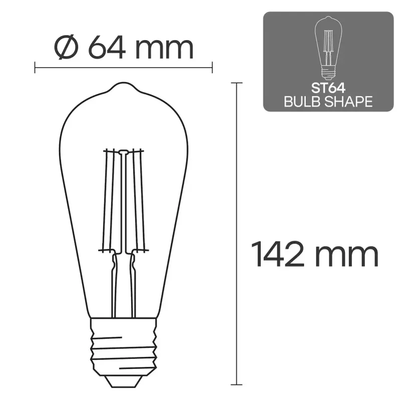 LED Lemputė VISIONAL VS-B-17 8W, 960 lm, šalta/neutrali balta