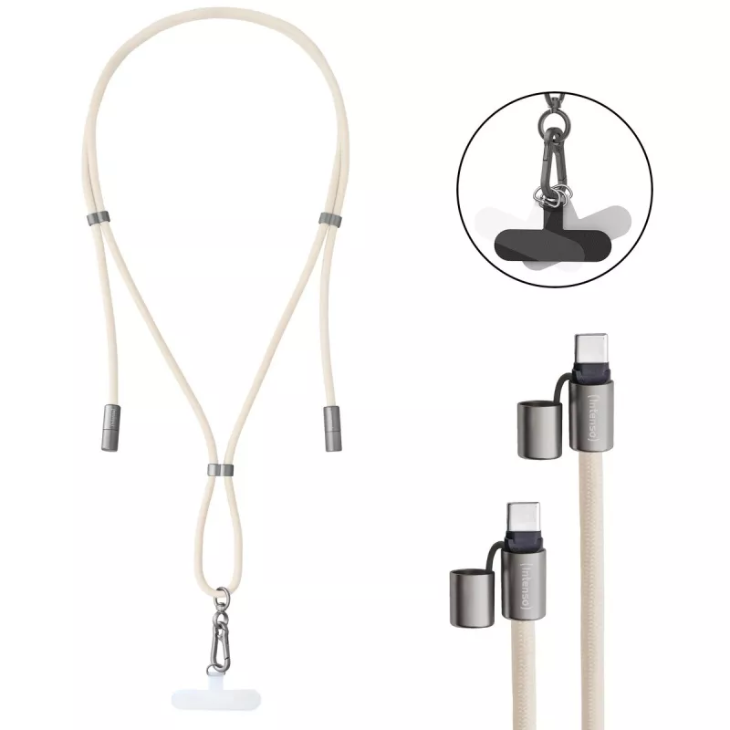 USB laidas Intenso Handykette 1,65 m USB-C smėlio spalvos