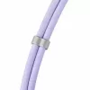 Intenso USB-C įkrovimo dirželis telefono kaklo kabelis 60W greitas įkrovimas reguliuojamo ilgio 1,65 m nailonas violetinis