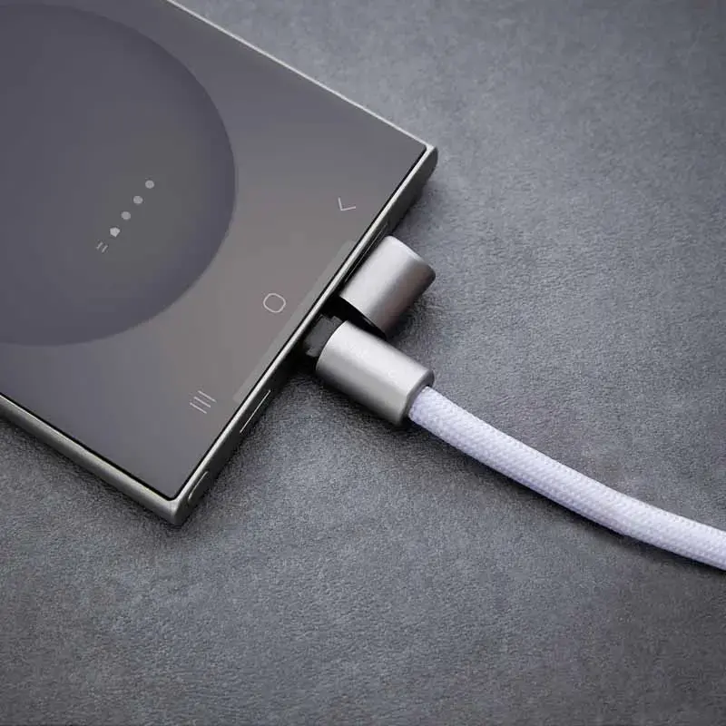 Intenso USB-C įkrovimo dirželis telefono kaklo kabelis 60W greitas įkrovimas reguliuojamo ilgio 1,65 m nailonas violetinis