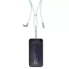 Intenso USB-C įkrovimo dirželis, telefono kaklo kabelis, 60 W greitas įkrovimas, reguliuojamas ilgis, 1,65 m, nailonas, žalias