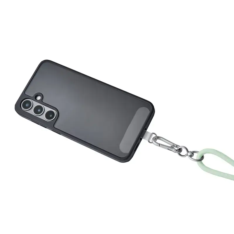Intenso USB-C įkrovimo dirželis, telefono kaklo kabelis, 60 W greitas įkrovimas, reguliuojamas ilgis, 1,65 m, nailonas, žalias