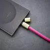 Intenso USB-C įkrovimo laikiklis, telefono kaklo dirželis, laidas, 60 W greitasis įkrovimas, reguliuojamo ilgio, 1,65 m, nailonas, neoninė rožinė