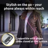 Intenso USB-C įkrovimo laikiklis, telefono kaklo dirželis, laidas, 60 W greitasis įkrovimas, reguliuojamo ilgio, 1,65 m, nailonas, neoninė rožinė