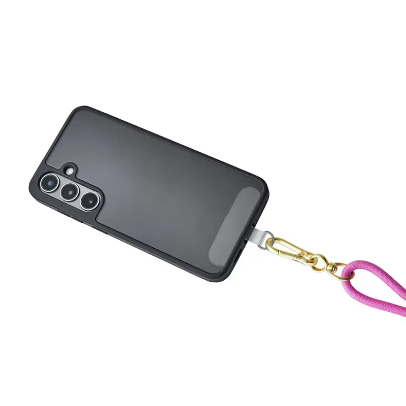 Intenso USB-C įkrovimo laikiklis, telefono kaklo dirželis, laidas, 60 W greitasis įkrovimas, reguliuojamo ilgio, 1,65 m, nailonas, neoninė rožinė