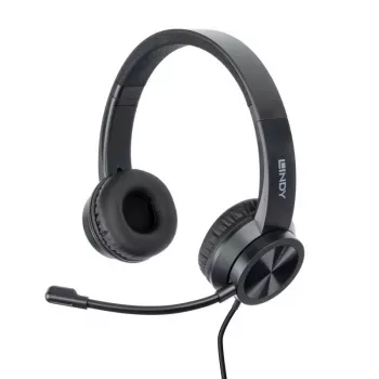 Lindy USB-C Office laisvų rankų įranga, laidinė, 20-20000 Hz, 1.95 m, juoda