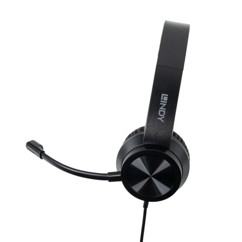 Lindy USB-C Office laisvų rankų įranga, laidinė, 20-20000 Hz, 1.95 m, juoda