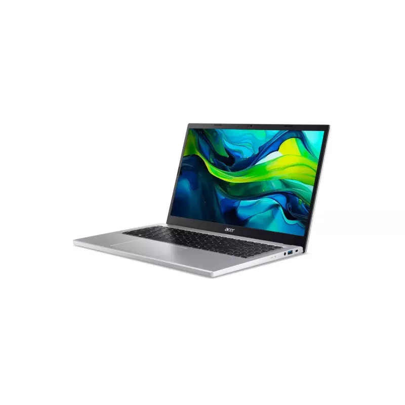 Nešiojamasis kompiuteris Acer Aspire Go 15 AG15-32P-373M — Intel Core 3 N355, 15.6 col. FHD, 16 GB DDR5, 512 GB SSD, Windows 11 Home, Sidabrinis