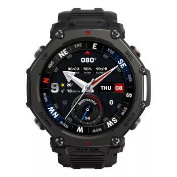 Amazfit T-Rex 3 Pro 3.81 cm (1.5 colio) AMOLED 48 mm skaitmeninis 480 x 480 pikselių jutiklinis ekranas juodas Wi-Fi GPS (palydovinis)