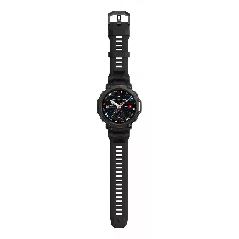 Amazfit T-Rex 3 Pro 3.81 cm (1.5 colio) AMOLED 48 mm skaitmeninis 480 x 480 pikselių jutiklinis ekranas juodas Wi-Fi GPS (palydovinis)