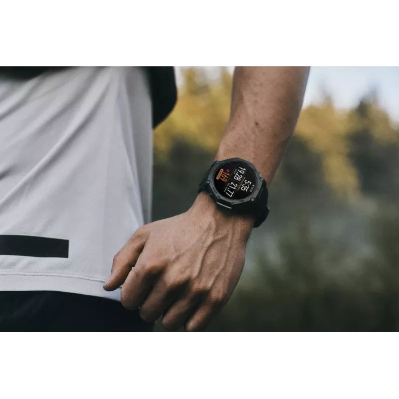 Amazfit T-Rex 3 Pro 3.81 cm (1.5 colio) AMOLED 48 mm skaitmeninis 480 x 480 pikselių jutiklinis ekranas juodas Wi-Fi GPS (palydovinis)