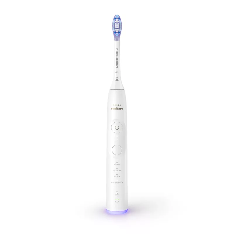 Sonicare elektrinis dantų šepetėlis Philips Series 7100 HX7420/01 — 62 000 judesių/min., 4 režimai, slėgio jutiklis, Bluetooth, įkraunamas (baltas)