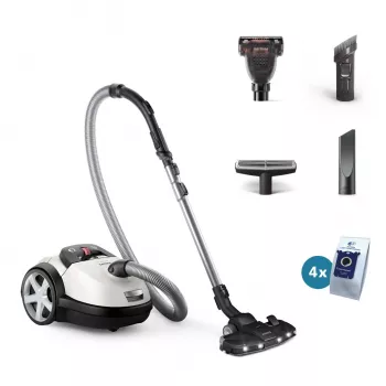 Cilindrinis dulkių siurblys Philips 8000 serija XD8142/12 — 900 W, 4 L maišas, HEPA, 12 m veikimo spindulys