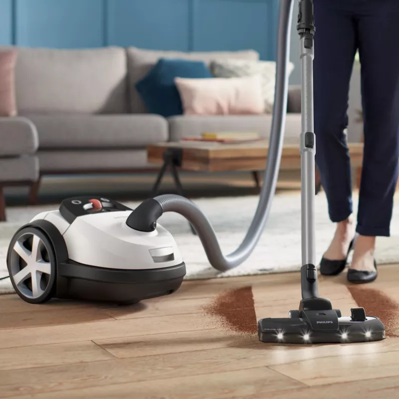 Cilindrinis dulkių siurblys Philips 8000 serija XD8142/12 — 900 W, 4 L maišas, HEPA, 12 m veikimo spindulys