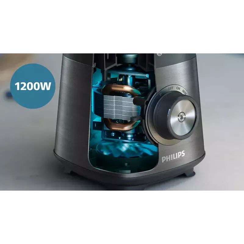 Stalo blenderis Philips 5000 serijos HR3041/00 juodai pilkas