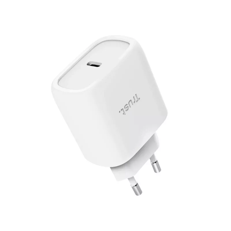 TRUST Maxo 45 W USB-C GaN įkroviklis, 45 W, USB-C išvestis, maks. 20 V, 2 m laidas, baltas