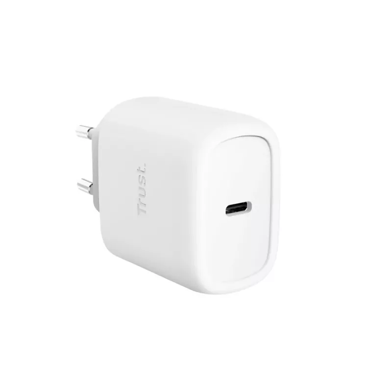 TRUST Maxo 45 W USB-C GaN įkroviklis, 45 W, USB-C išvestis, maks. 20 V, 2 m laidas, baltas