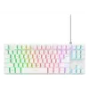 Mechaninė tenkeyless žaidimų klaviatūra TRUST GXT 833W Thado TKL — USB, QWERTY US, RGB, Balta, 87 klavišai