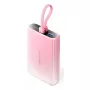Power Bank Vention 10000mAh (USB-C, Lightning, USB-A) 22.5W LED display Pink