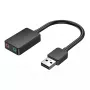 Vention 2 prievadų USB išorinė garso plokštė 0,15 m juoda 2.1 kanalai 16 bitų
