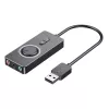 Vention USB 2.0 išorinis stereo garso adapteris su garsumo valdymu 0,15 m juodas ABS
