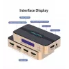 HDMI skirstytuvas Vention 1 į 4 išėjimai 4K@30Hz auksinis aliuminio lydinys
