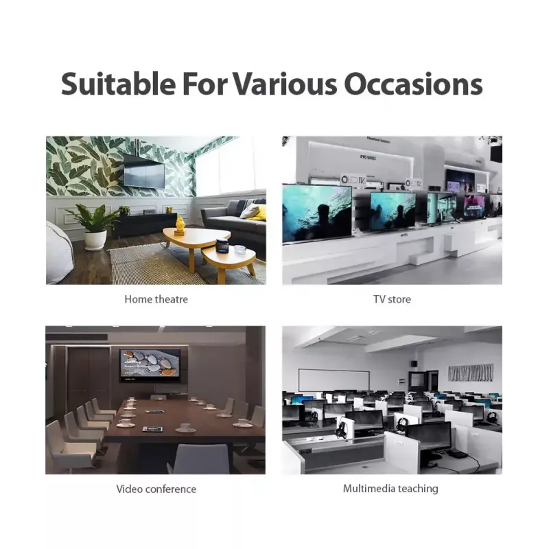 HDMI skirstytuvas Vention 1 į 4 išėjimai 4K@30Hz auksinis aliuminio lydinys