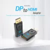 Vention DisplayPort kištukas į HDMI lizdą adapteris juodas DP HDMI paauksuotas