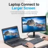 DisplayPort prie HDMI adapteris Vention HBOB0, DisplayPort kištukas prie HDMI lizdo, juodas, paauksuoti kontaktai