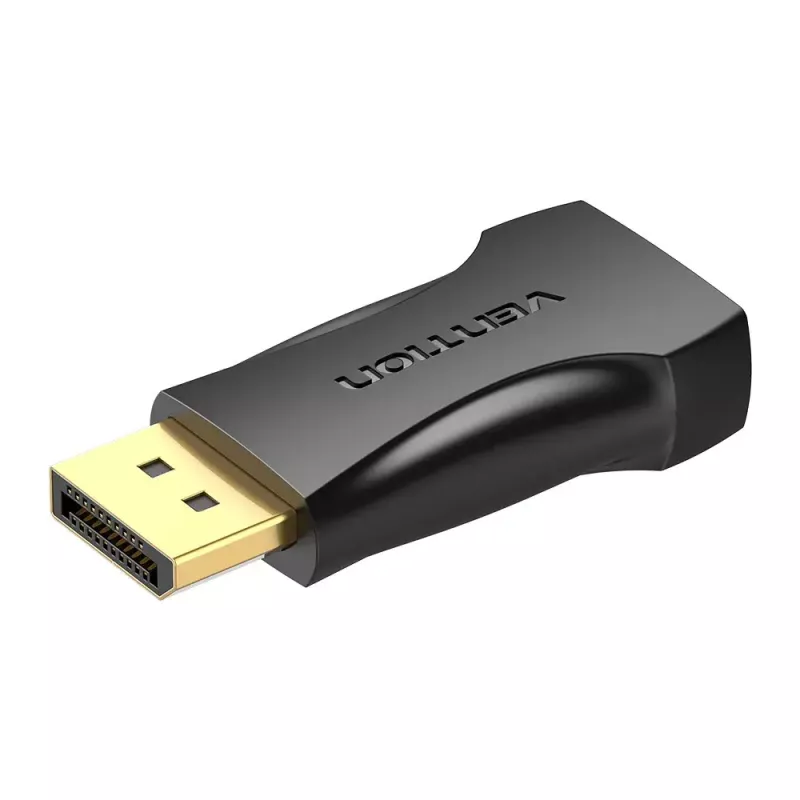 DisplayPort prie HDMI adapteris Vention HBOB0, DisplayPort kištukas prie HDMI lizdo, juodas, paauksuoti kontaktai