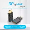 DisplayPort į HDMI adapteris Vention HBKB0 — DP kištukas į HDMI lizdą, juodas, paauksuotais kontaktais