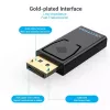 DisplayPort į HDMI adapteris Vention HBKB0 — DP kištukas į HDMI lizdą, juodas, paauksuotais kontaktais