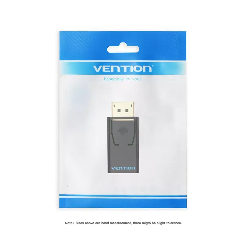 DisplayPort į HDMI adapteris Vention HBKB0 — DP kištukas į HDMI lizdą, juodas, paauksuotais kontaktais