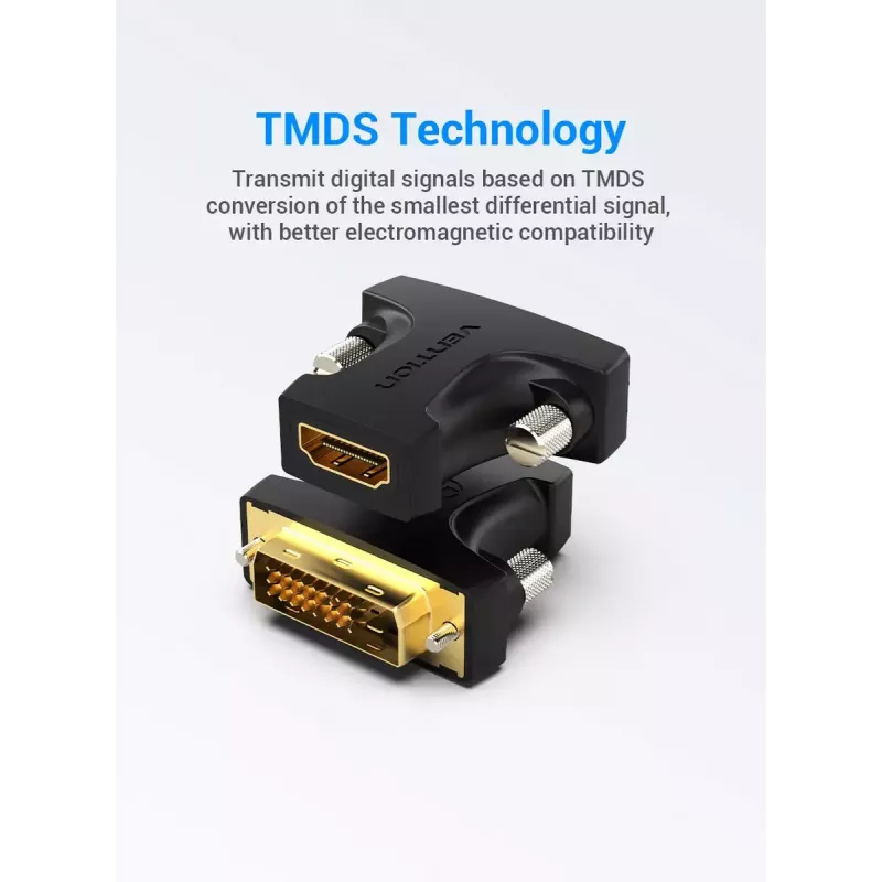 Vention HDMI lizdas į DVI kištuką adapteris juodas 1920x1080 60Hz
