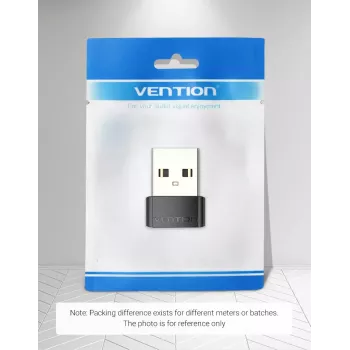 USB adapteris Vention CDWB0 USB 2.0 USB-A (vyriškas) į USB-C (moteriškas) juodas PVC