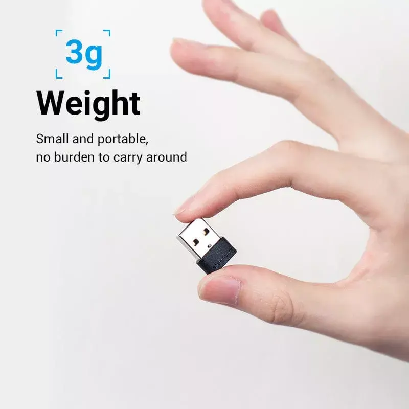 USB adapteris Vention CDWB0 USB 2.0 USB-A (vyriškas) į USB-C (moteriškas) juodas PVC