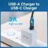 USB adapteris Vention CDWB0 USB 2.0 USB-A (vyriškas) į USB-C (moteriškas) juodas PVC