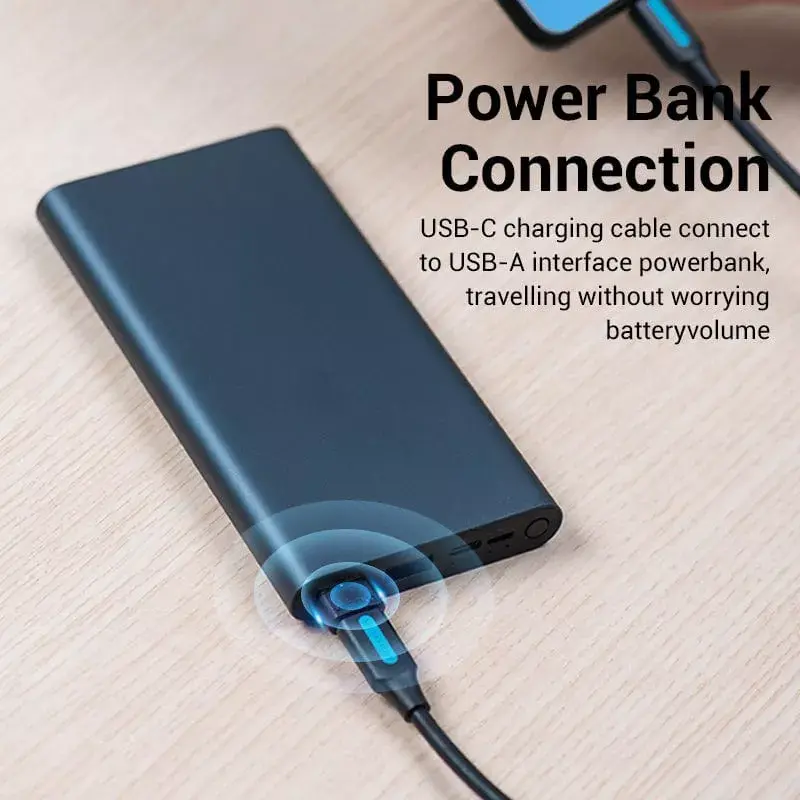 USB adapteris Vention CDWB0 USB 2.0 USB-A (vyriškas) į USB-C (moteriškas) juodas PVC