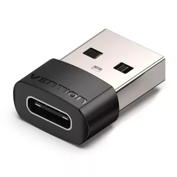USB adapteris Vention CDWB0 USB 2.0 USB-A (vyriškas) į USB-C (moteriškas) juodas PVC