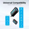 Vention USB-C į USB 3.0 OTG adapteris CDUB0 — USB-C kištukas į USB-A lizdą, juodas PVC, nikeliuotas