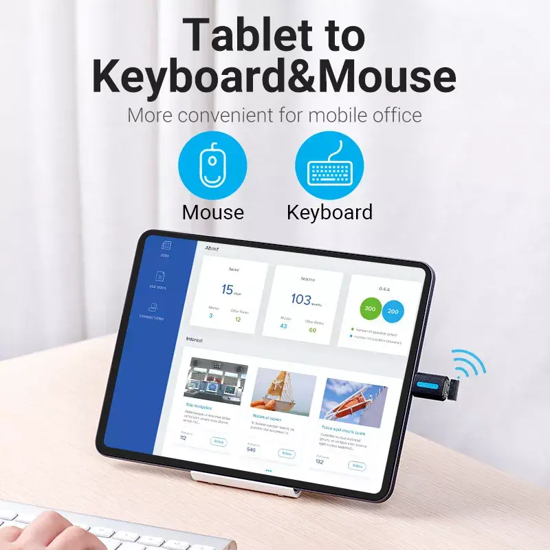 Vention USB-C į USB 3.0 OTG adapteris CDUB0 — USB-C kištukas į USB-A lizdą, juodas PVC, nikeliuotas