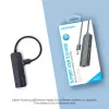 USB 2.0 šakotuvas Vention 3 prievadų su 100M Ethernet adapteriu, USB 2.0 pagrindinis įrenginys, 4 prievadai, juodas
