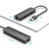 USB 2.0 šakotuvas Vention 3 prievadų su 100M Ethernet adapteriu, USB 2.0 pagrindinis įrenginys, 4 prievadai, juodas
