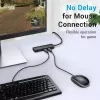 USB 2.0 šakotuvas Vention 3 prievadų su 100M Ethernet adapteriu, USB 2.0 pagrindinis įrenginys, 4 prievadai, juodas