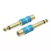 Garso adapteris Vention VDD-C03 — 6,5 mm (kištukas) į RCA (lizdas), paauksuoti kontaktai, mėlynas