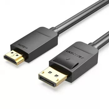Vention DP į HDMI kabelis 1,5 m juodas DisplayPort HDMI 1,5m