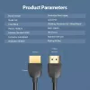 Vention Portable HDMI kabelis 0.5M Juoda HDMI 2.0 18 Gbit/s
