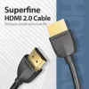 Vention nešiojamasis HDMI laidas 1 m juodas 2.0 18 Gbit/s