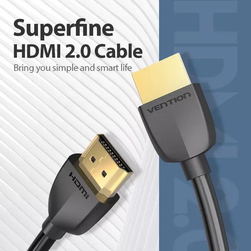 Vention nešiojamasis HDMI laidas 1 m juodas 2.0 18 Gbit/s